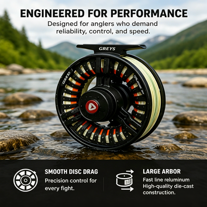 🎣 ProCast™ Large Arbor Fly Reel ⚡Ultra-Smooth Disc Drag • Fast Line Retrieval
