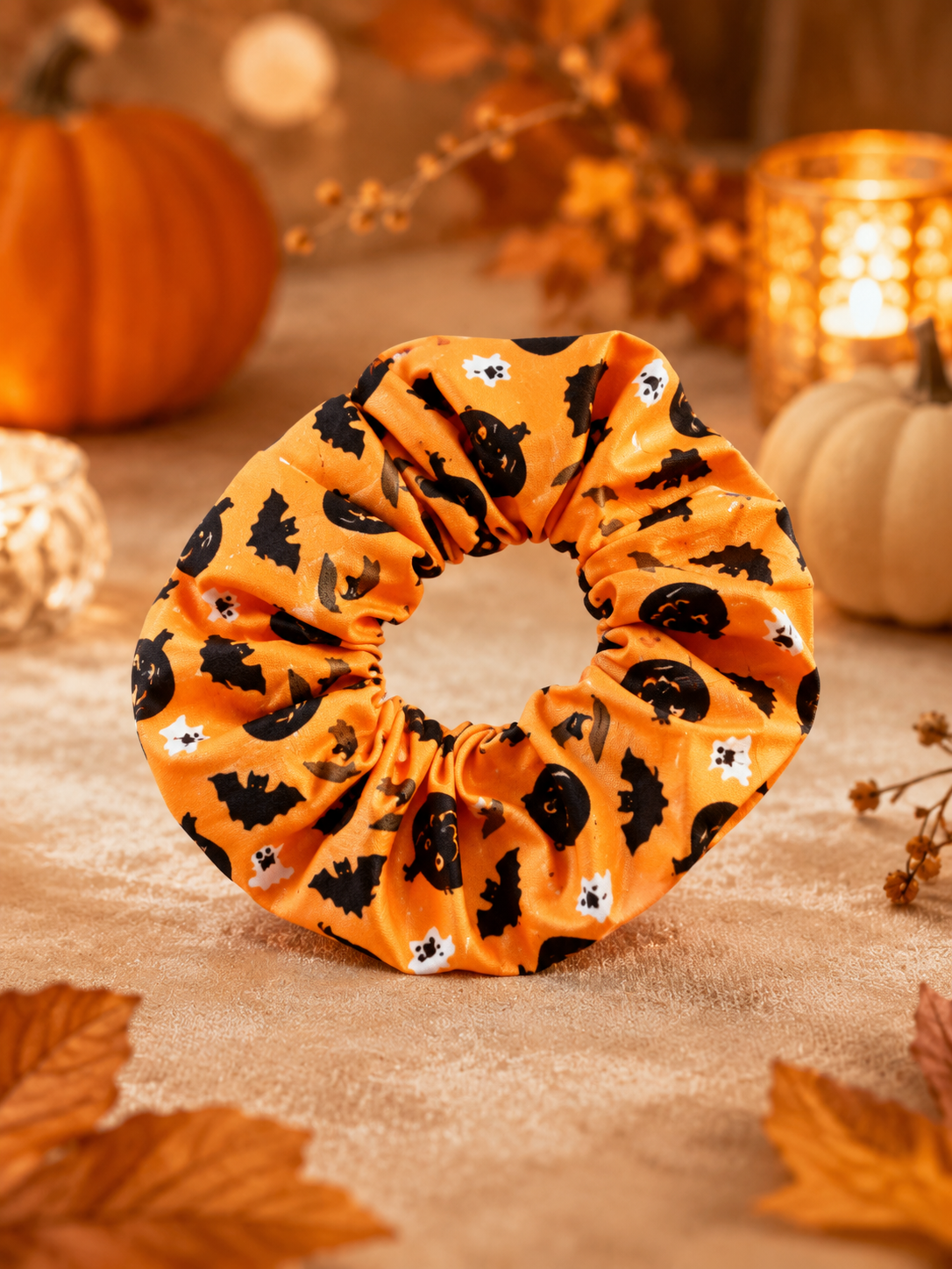 🎃 Hand-Illustrated Halloween Scrunchie Collection