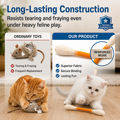 🔥 780K+ Sold | 🐈 Giant Q-Tip Cat Toy | Viral Cat Chew & Play Toy