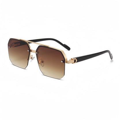 🕶️ Retro Rimless Square Sunglasses – Stylish UV-Protection Fashion Shades