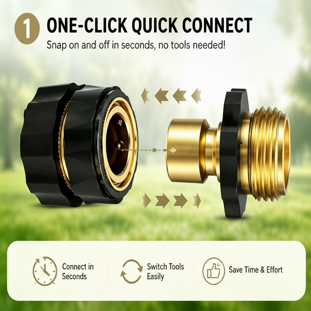 ✨🚿  3/4" Garden Hose Quick Connect Set 💦⚡