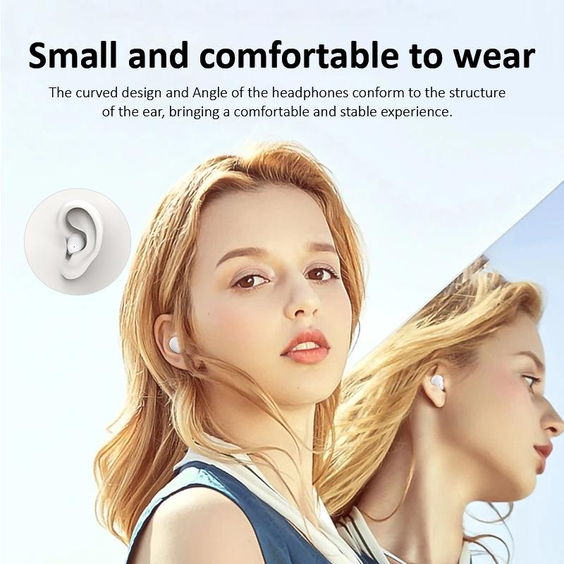 Mini Invisible Headphones Bluetooth 5.4 True Wireless In-Ear Earphones