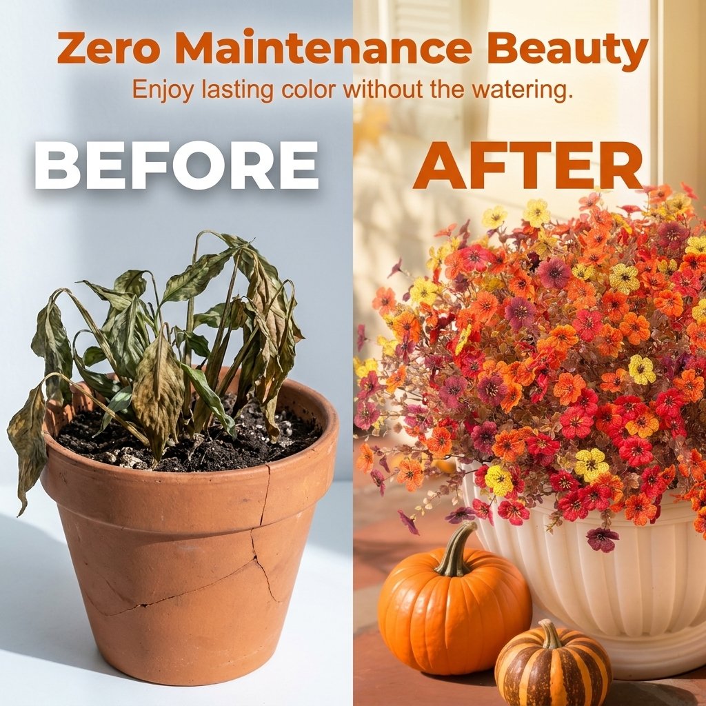 🔥Bestseller🍂Fall & Halloween Fake Flower Bouquet🧡