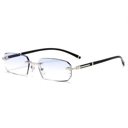 Diamond Edge Frameless Glasses – Blue Light Blocking Clear Readers for Men & Women