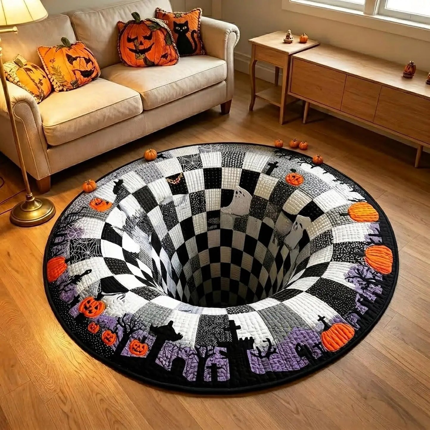 🔥 Last Day 30% OFF — 3D Skeleton Vortex Halloween Rug