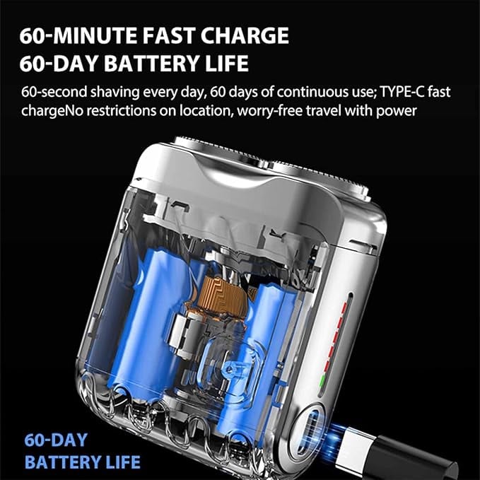 🎁 Father’s Day 💐Portable Rotary Dual Ring Electric Shaver