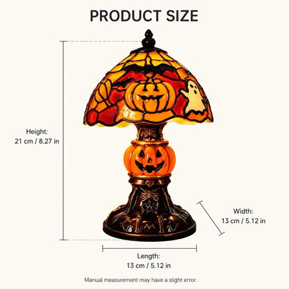 Retro Pumpkin Bat Pattern Single Desk Lamp