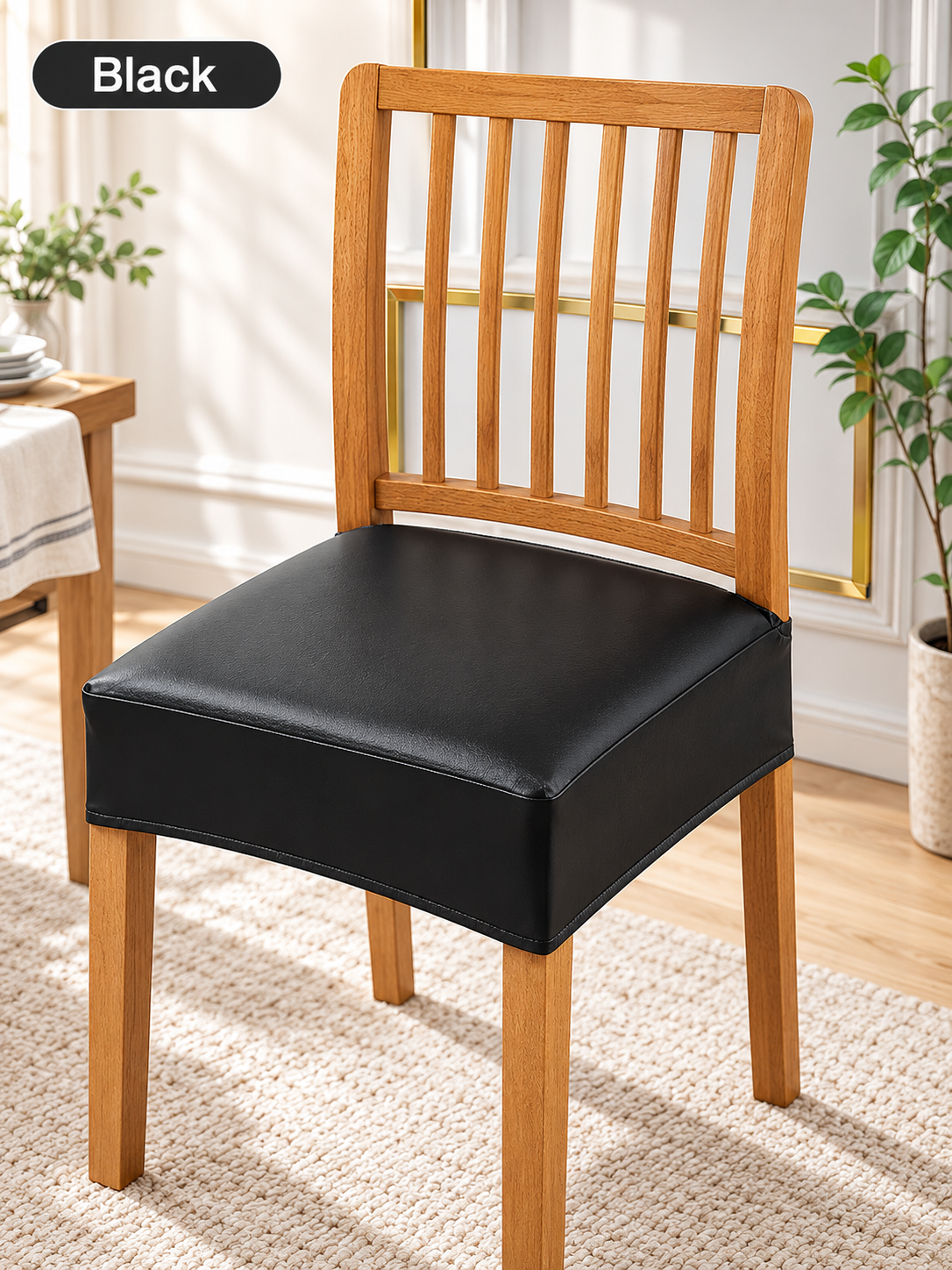 🏠 Home Upgrade Deal – PU Leather Dining Chair Covers 🪑 Waterproof, Removable & Washable Seat Protectors for Everyday Dining ✨