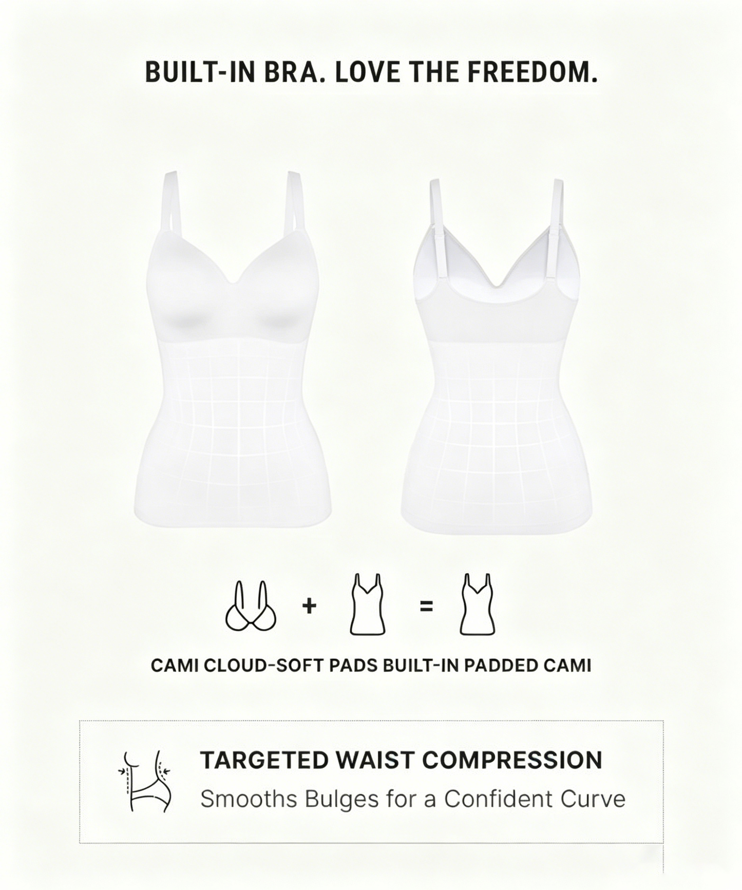 Women's Built-in-Bra Sleeveless Bodysuit