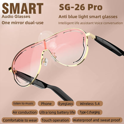 🕶️ Smart Bluetooth Sunglasses – Music & Style 🎵