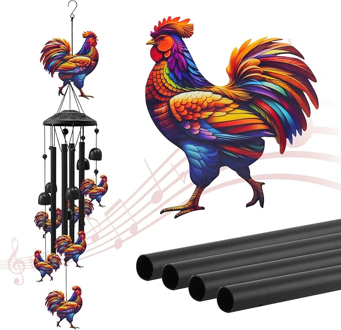 🔥Juneteenth 49 OFF-🐦Vintage Colorful Hummingbird Wind Chime with Metal Tubes and Bells