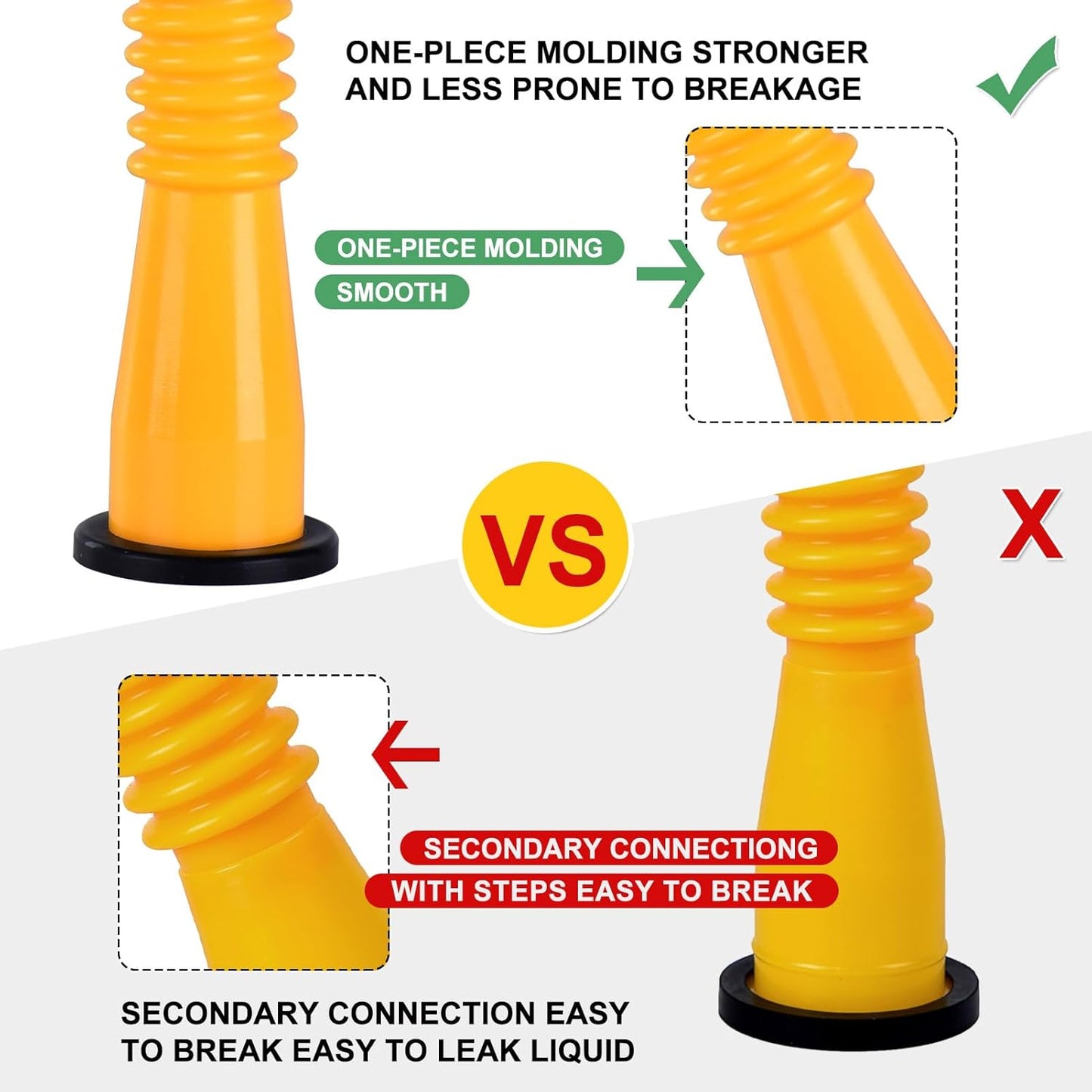 Gas Can Spout Replacement Suitable for most 1/2/5/10 gal oil cans
