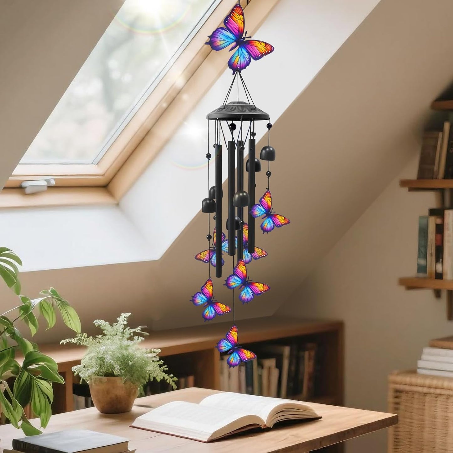 🔥Juneteenth 49 OFF-🐦Vintage Colorful Hummingbird Wind Chime with Metal Tubes and Bells