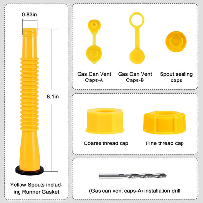 Gas Can Spout Replacement Suitable for most 1/2/5/10 gal oil cans