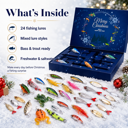 🎣 Christmas Countdown | 24-Day Fishing Lures Advent Calendar
