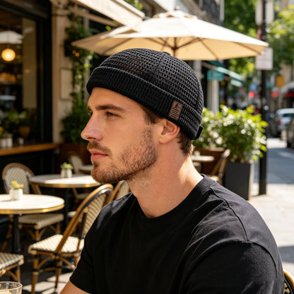 🧢 Men’s Breathable Brimless Docker Hat – Cool & Minimal Style 🔥