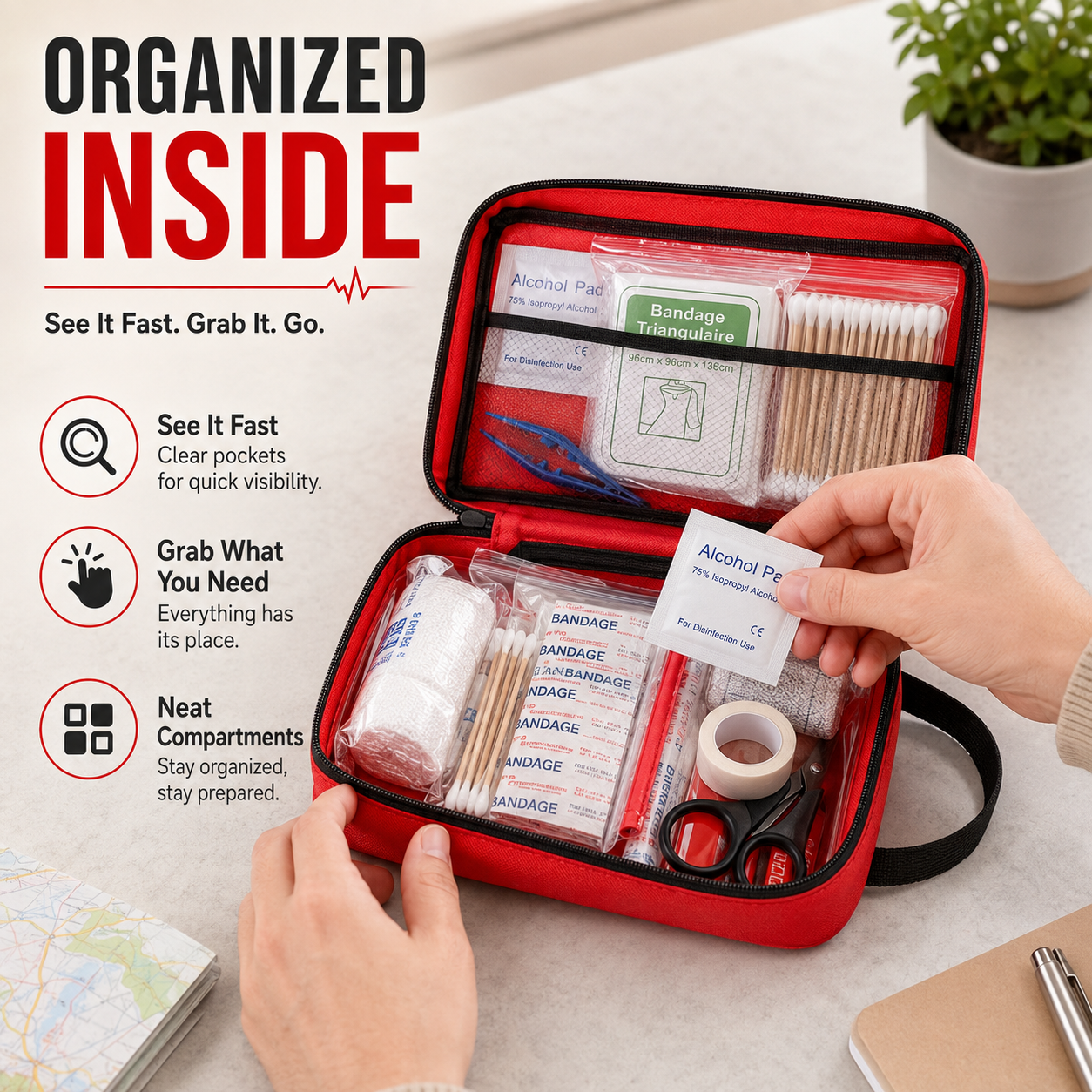 Home&Outdoor160 Piece First Aid Kit