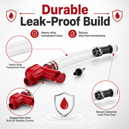 ⛽ High-Flow Trigger Fuel Hose: Spill-Proof Fast-Fill System