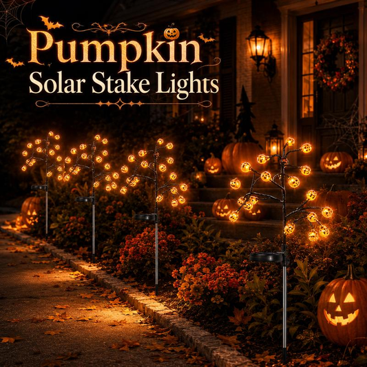 Halloween Garden Pumpkin Lantern - Solar Powered