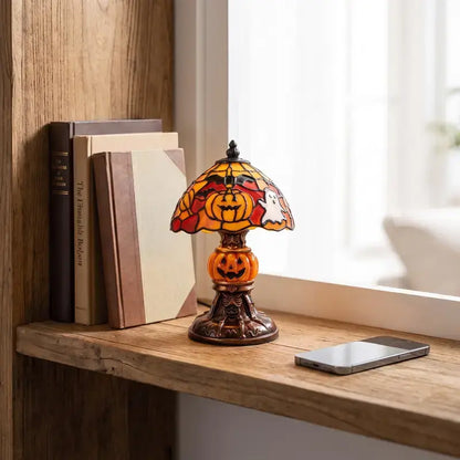 Retro Pumpkin Bat Pattern Single Desk Lamp