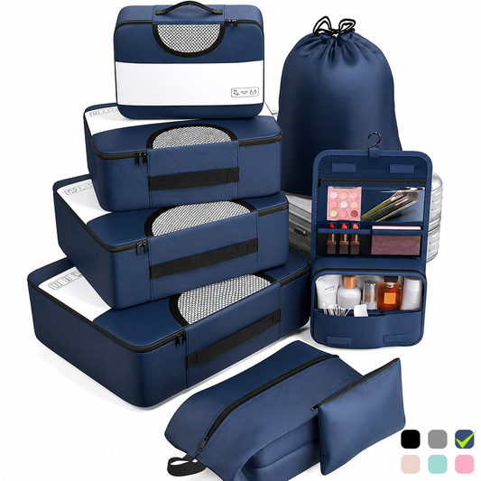 🎒Daily Decluttering | Portable 8-Piece Multifunctional Foldable Storage Bag and Travel Organizer Set ✨