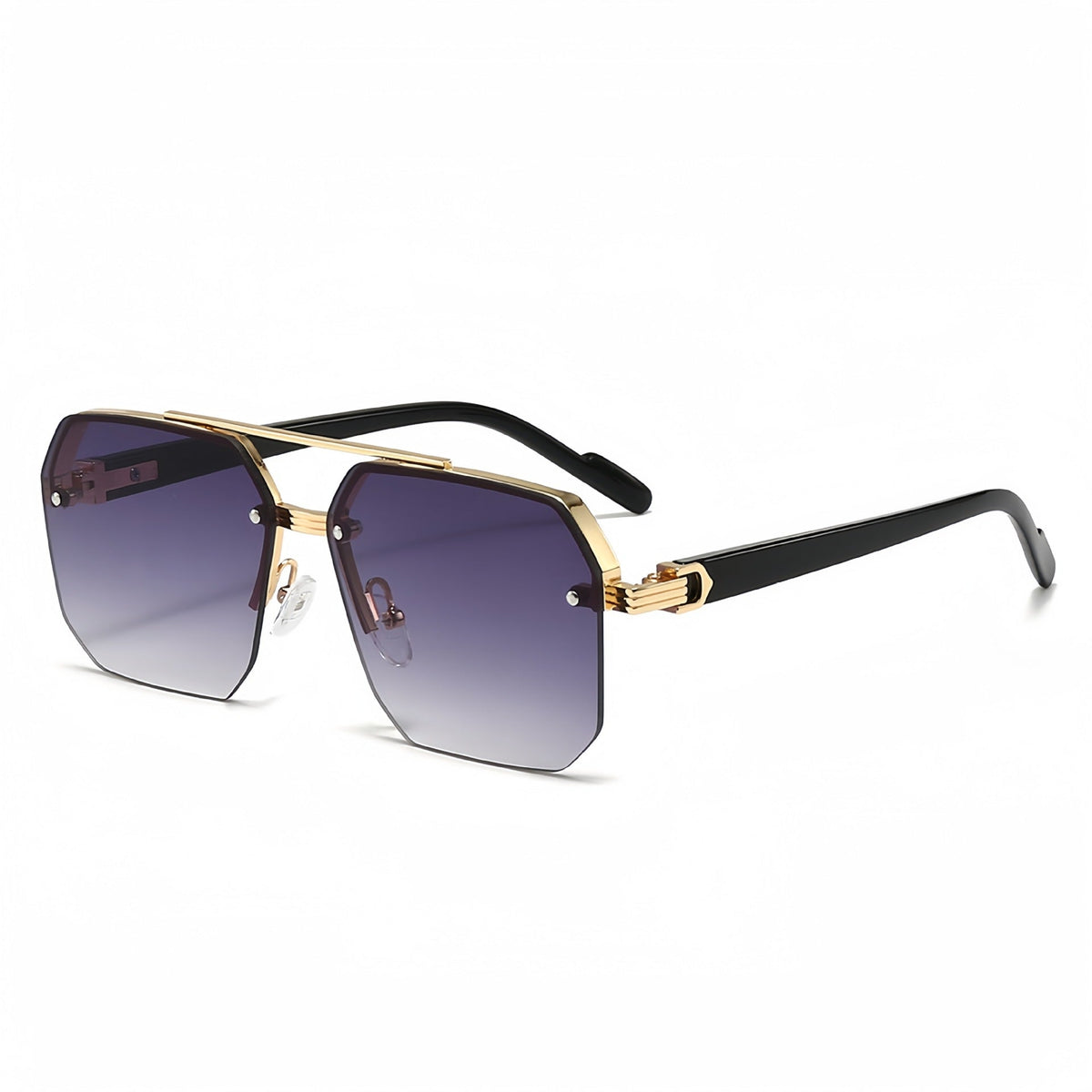 🕶️ Retro Rimless Square Sunglasses – Stylish UV-Protection Fashion Shades