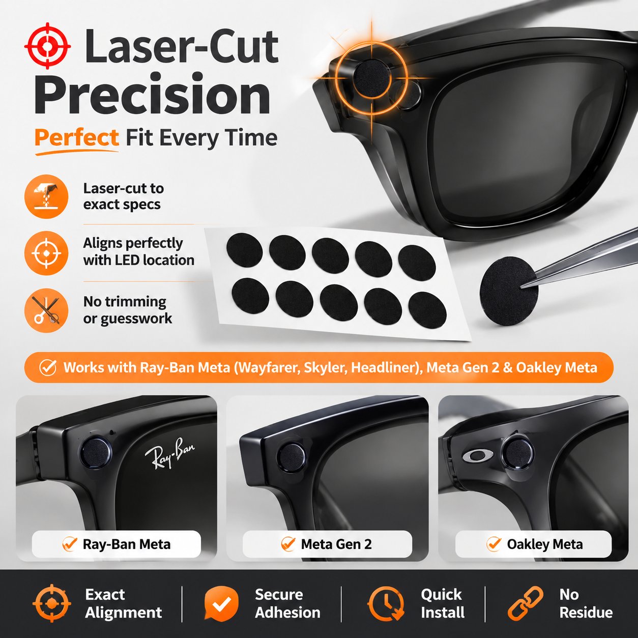 🔥Buy More Save More🔥LED Light Blocking Stickers - Laser-Cut, Low-Tack Restickable Covers (12 Pieces)
