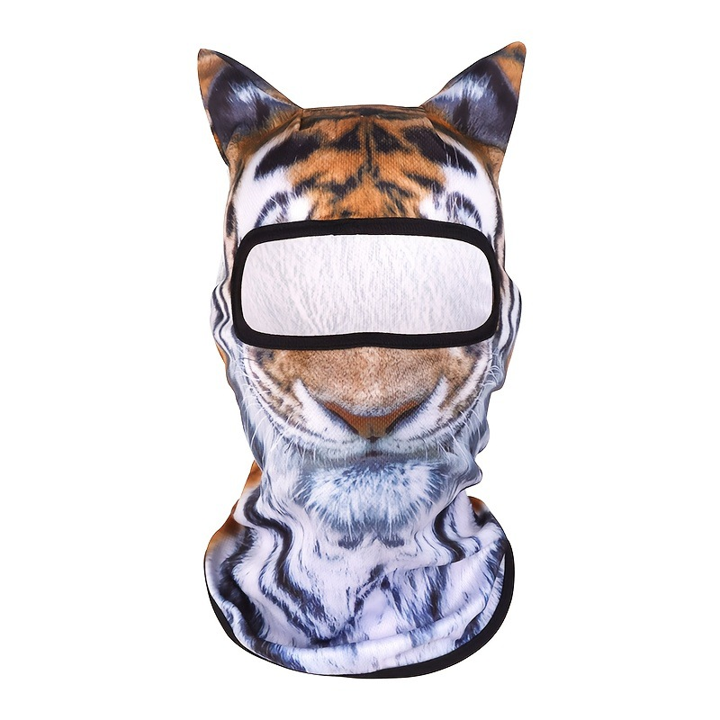 🐾❄️  3D Cat Print Balaclava – Funny Full-Face Outdoor Hood Mask