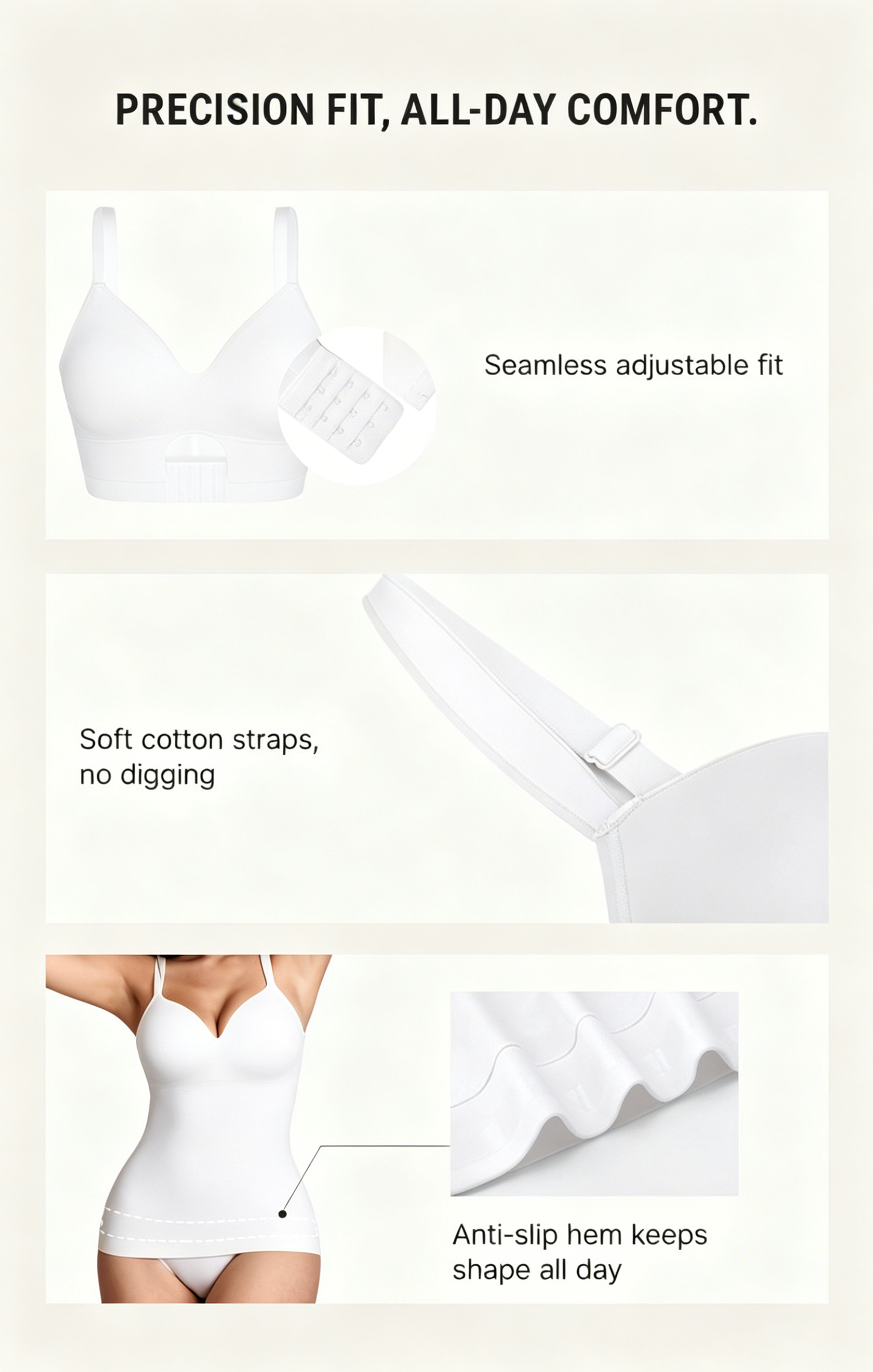 Women's Built-in-Bra Sleeveless Bodysuit