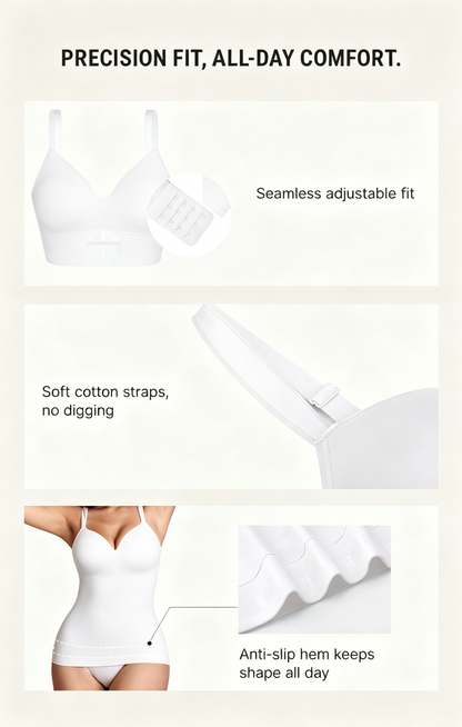 Women's Built-in-Bra Sleeveless Bodysuit