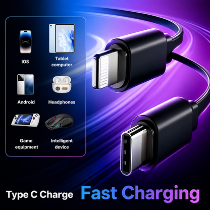 Retractable Automotive High Speed Car Charger with Starry Sky Atmosphere Light