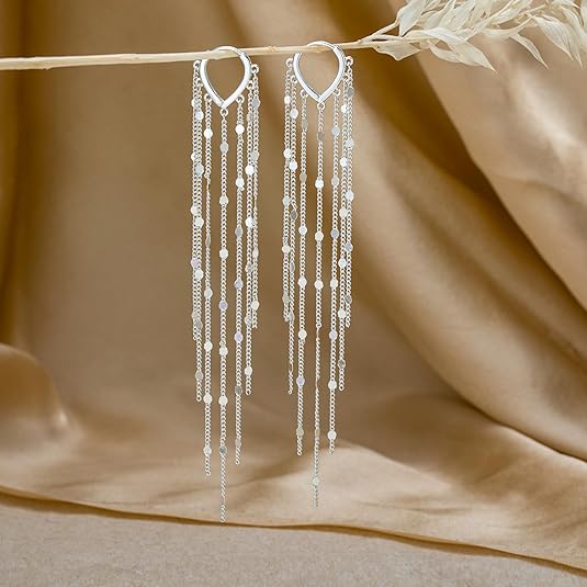 ✨14K Gold Plated Long Tassel Earrings for Women