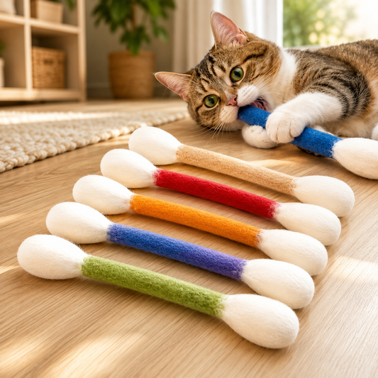 🔥 780K+ Sold | 🐈 Giant Q-Tip Cat Toy | Viral Cat Chew & Play Toy