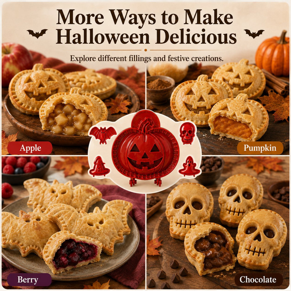 🎃  Halloween Mini Hand Pie Mold Set