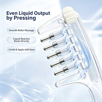💧Refillable Scalp Oil Applicator Comb – Evenly applies serum to the roots.