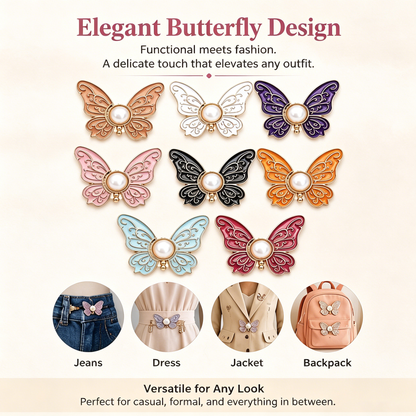 Last Day 49% OFF🔥8PCS Butterfly Waist Tighteners 🦋 Perfect Fit in Seconds — No Sewing Needed