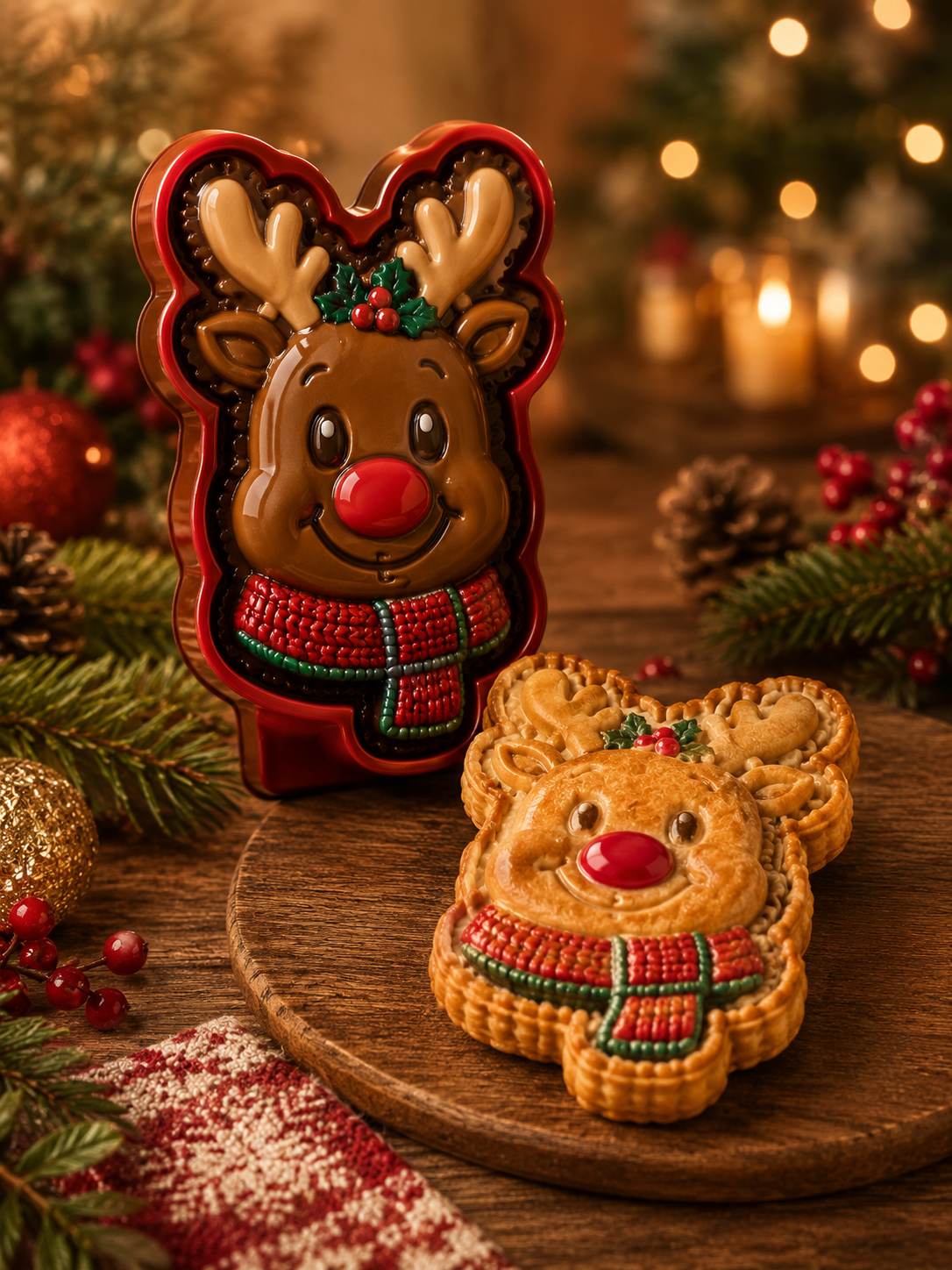 🎄 9-Design Christmas Mini Pie Mold Collection 🥧✨