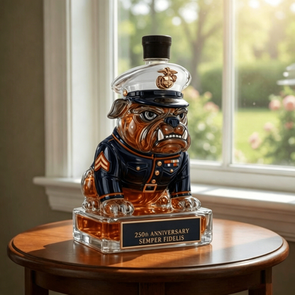 🔥HOT SALE 49% OFF👑🥃Marine Corps The 250th Anniversary Devil Dog Whiskey Bottle