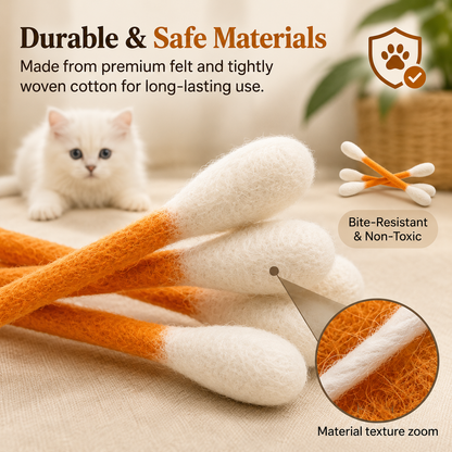 🔥 780K+ Sold | 🐈 Giant Q-Tip Cat Toy | Viral Cat Chew & Play Toy