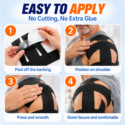 💪 Precut Kinesiology Tape – Senior Shoulder Support 🩹Muscle Strain Relief & Daily Mobility Care for Older Adults 🌿🏃