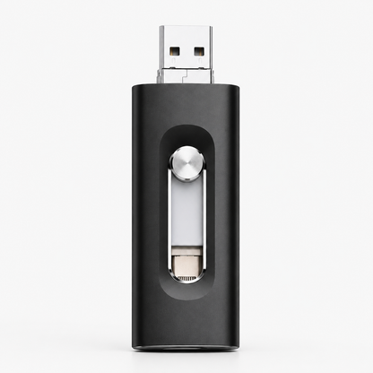 📱 4-in-1 USB Flash Drive for Phone & Computer – High-Speed Photo Backup & Multi-Port Memory Stick