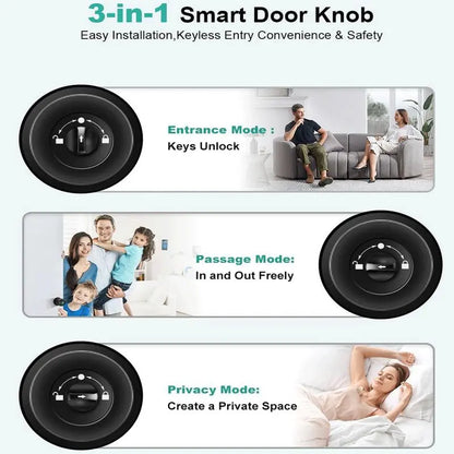 Fingerprint Smart Lock,Keyless Entry Door Lock,Count Smart Door Knob with APP