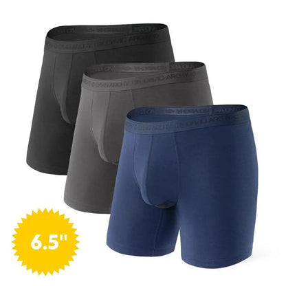 [Father's Day Gift] 🔥Men's Dual Pouch Micro Modal Trunks - 4-Pack Basic 2.5in Spandex Natural Fabric Menswear