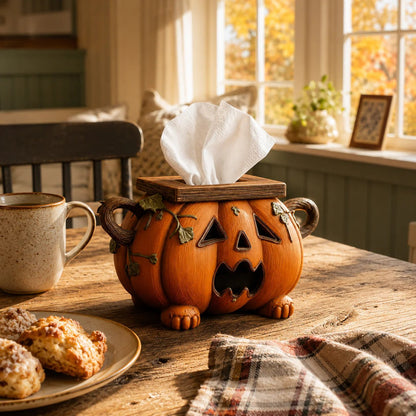 🎃 Pumpkin Halloween Tissue Box Cover-Turn Your Everyday Tissue Box Into A Spooky Fall Decoration