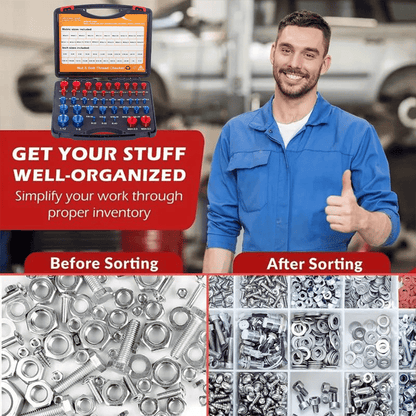🔥Limited-time discount of 49%🔥44Pcs Alloy Nut and Bolt Thread Inspector Charge🔩