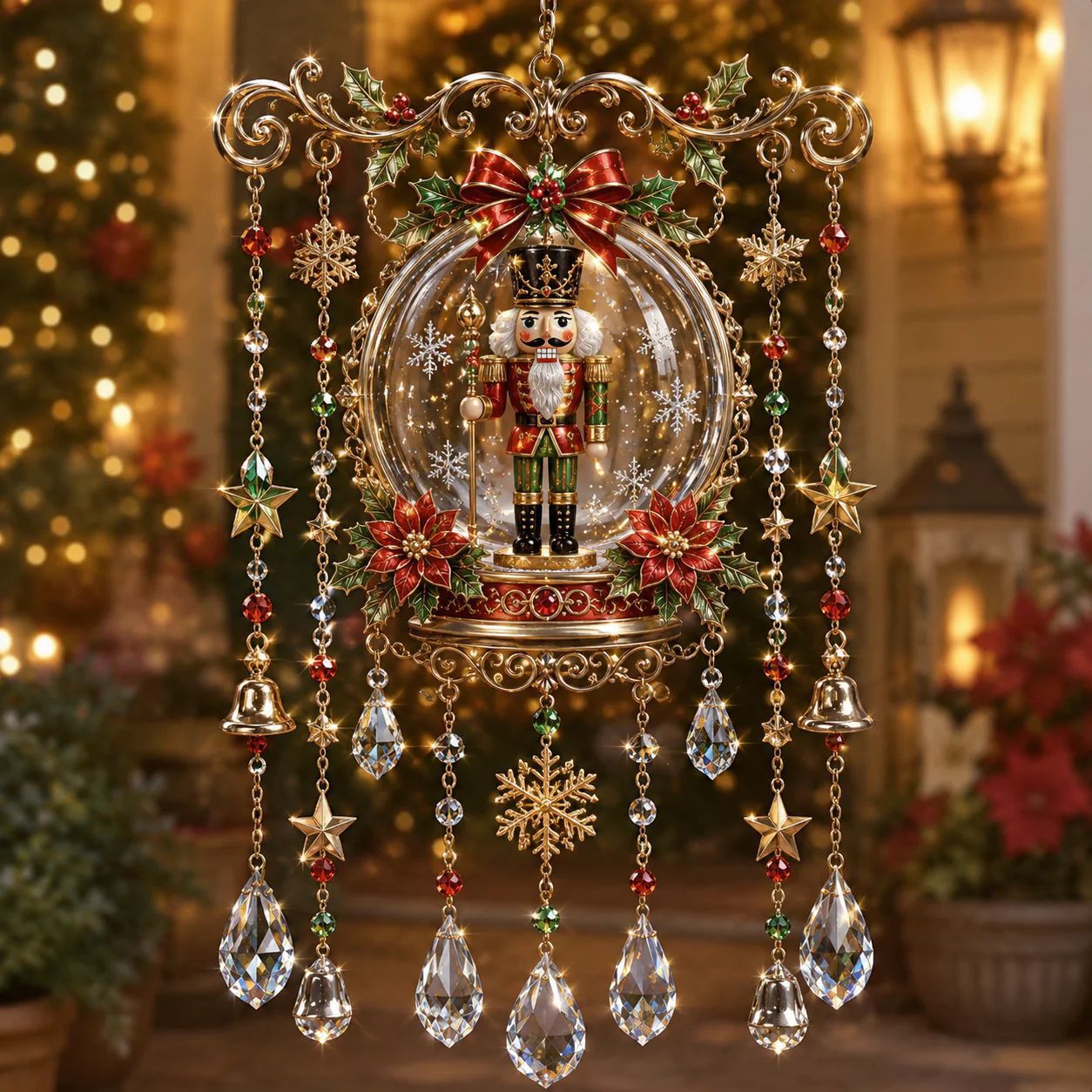 🎄 Limited-Time 50% OFF – Christmas Wind Chime with Crystal Drops🔔