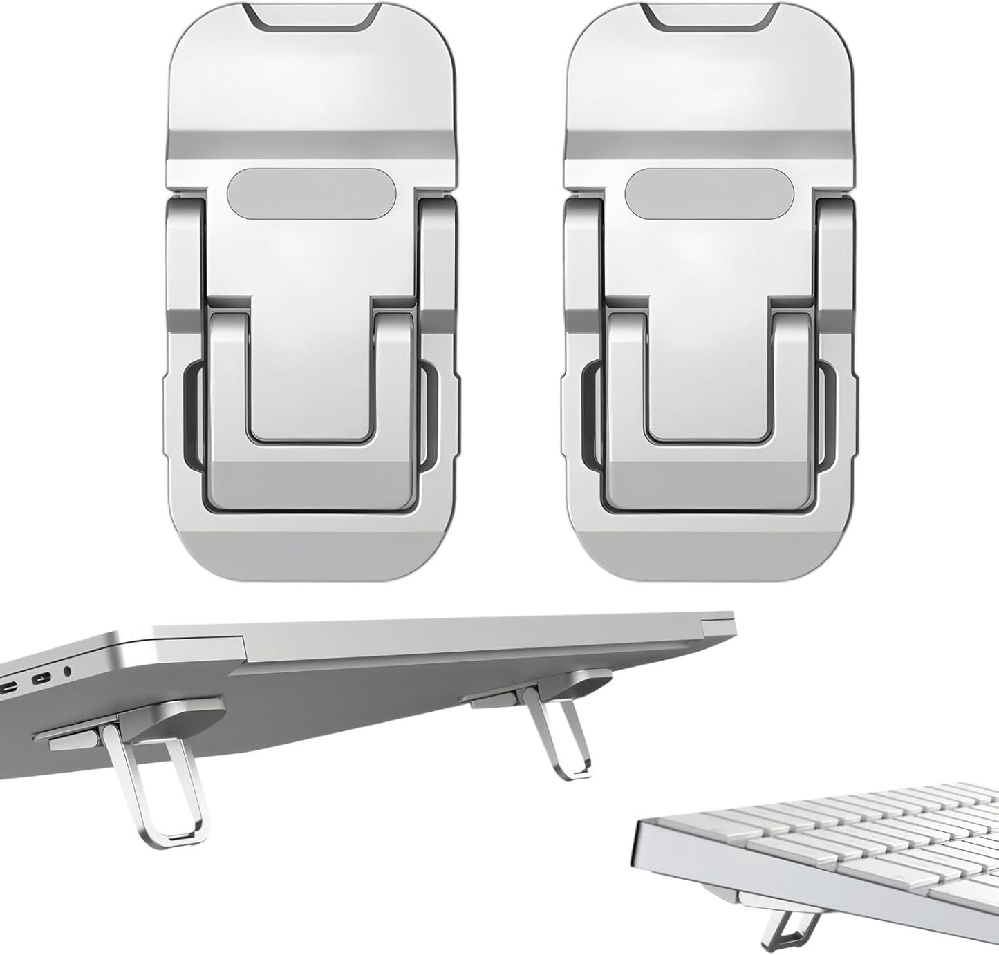 2 Pcs Zinc Alloy Foldable Laptop Stand