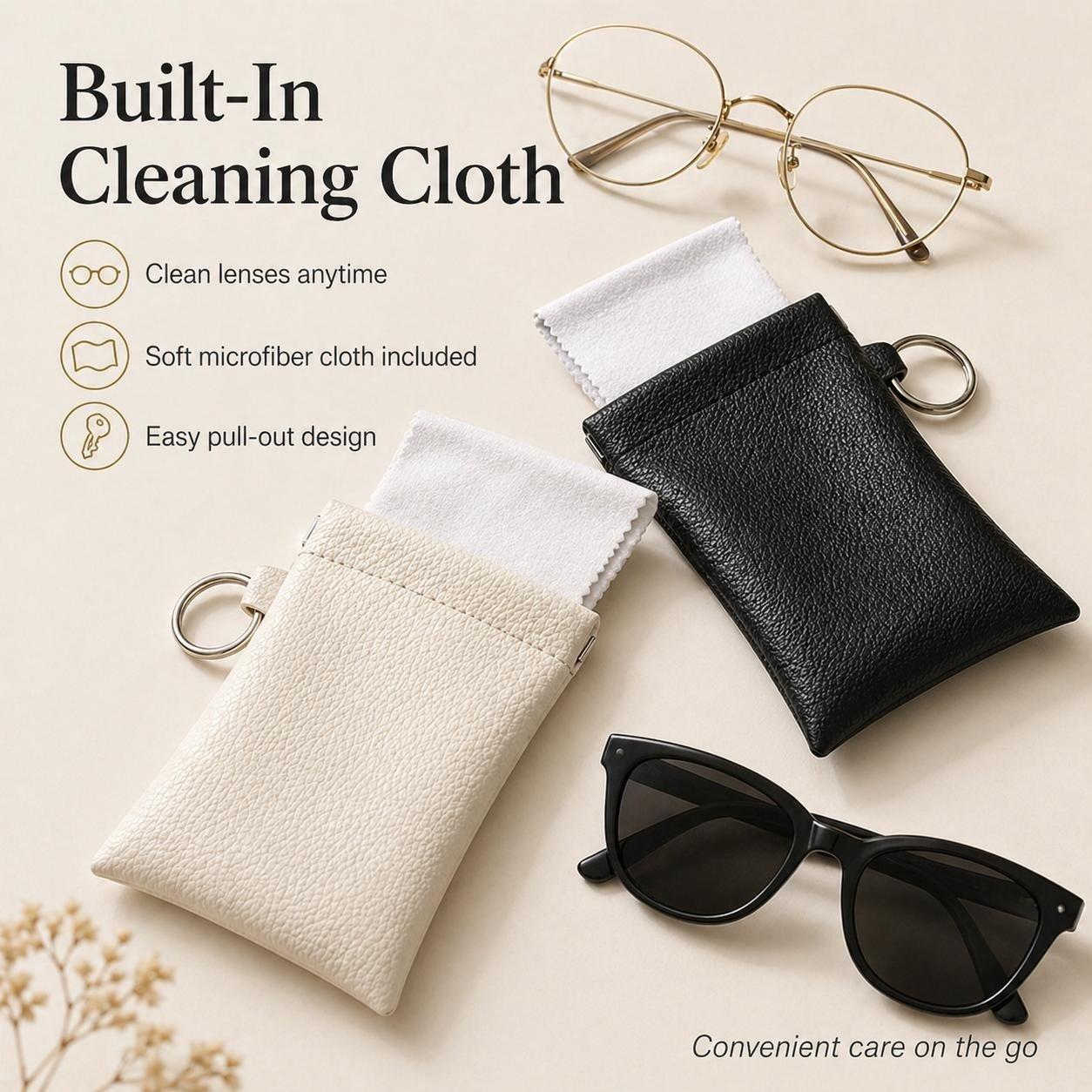 🏆75K+ SOLD!🕶️ Soft PU Leather Sunglasses Pouch