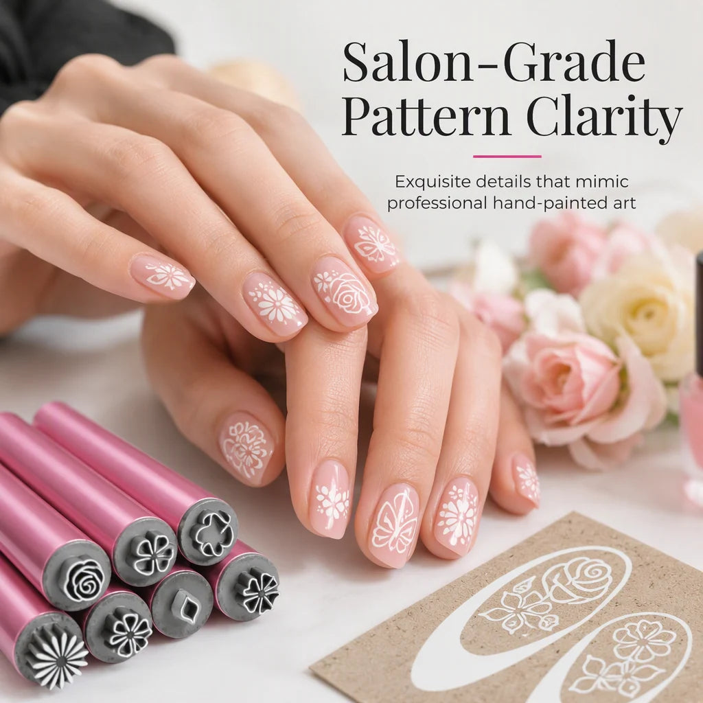 🔥Nail Art Stamp Pen Set – Floral & Butterfly Nail Design Tool