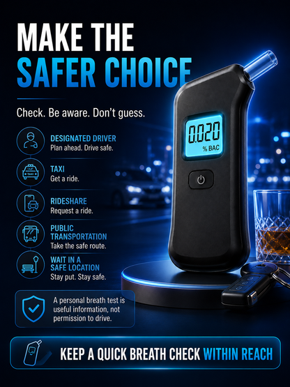 🍷🚫Portable breath alcohol tester